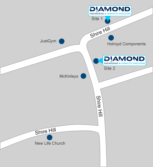 Diamond Engineering Location Map